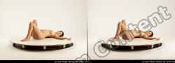 Nude Woman White Laying poses - ALL Pregnant long black Standard Photoshoot Pinup